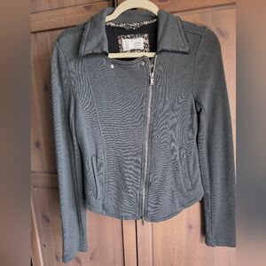 Saturday Sunday Anthropologie Charcoal Moto Jacketn Size Medium
